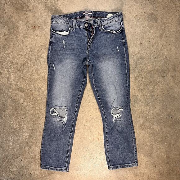 Tommy Hilfiger Women's Crop Jeans Size 6 Medium Wash - Picture 1 of 9